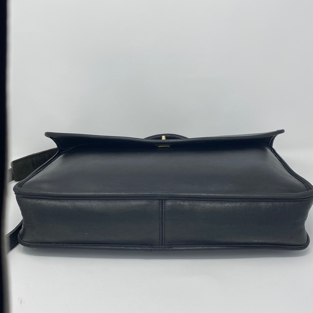 COACH Vintage Black Leather Lexington Briefcase Messenger Bag #5265 - Picture 5 of 14